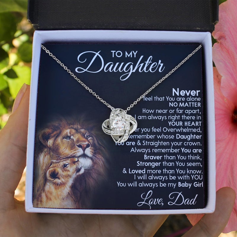 Larvincy To My Daughter Necklace From Dad With Heartfelt Message & Elegant Box, Gifts For Daughter From Father, Beautiful Jewelry Gift From Love Daddy On Graduation, Birthday, Wedding, Christmas - Image 2